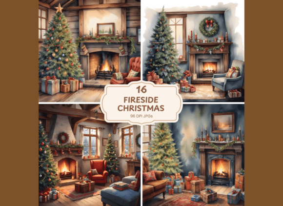 16 Fireside Christmas Illustrations Review