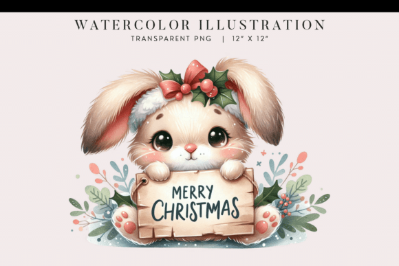 Bunny Christmas Clipart: Festive Illustrations