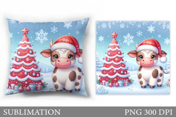 Christmas Cow Pillow Sublimation: Illustrations Review