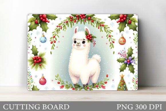 Christmas Lama Cutting Board Sublimation: Illustrations for Blogs