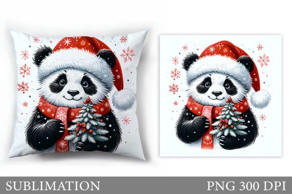 Christmas Sloth Pillow Sublimation Illustrations