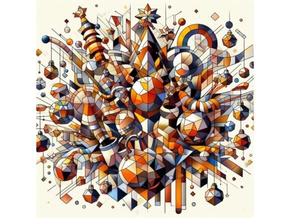 Cubist Christmas Illustrations: A Seller’s Review
