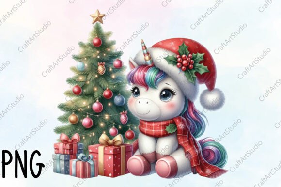 Cute Christmas Unicorn Clipart: Top Illustrations