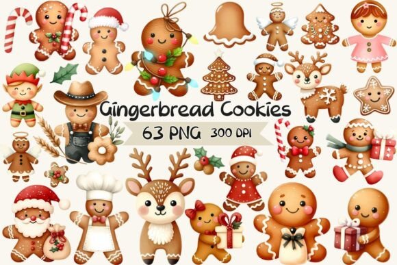 Cute Gingerbread Cookies Illustrations Review