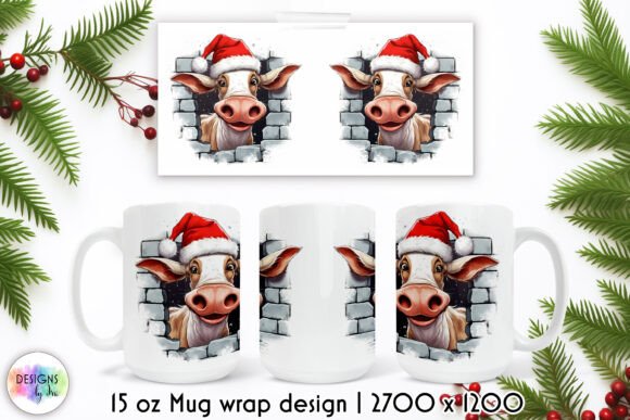 Funny Cow Christmas Mug Wrap Design: Branding Review