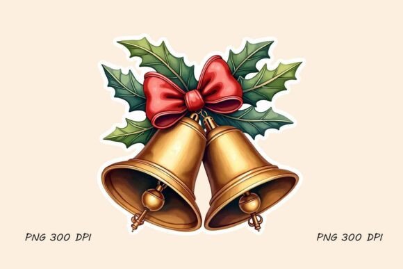 Golden Christmas Bells Illustrations Review