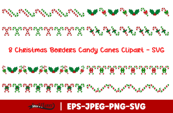 Review: Christmas Borders Candy Cane Clipart SVG Illustrations