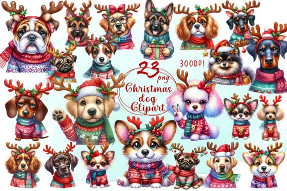 Review: Christmas Dog & Deer Antler Illustrations