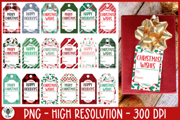 Review: Christmas Gift Tag Printable PNG Bundle for Embroidery
