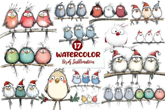 Reviewing Christmas Birds Sublimation Clipart for Stitching