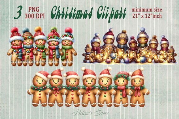 Reviewing Christmas Gingerbread Men Clipart for Embroidery