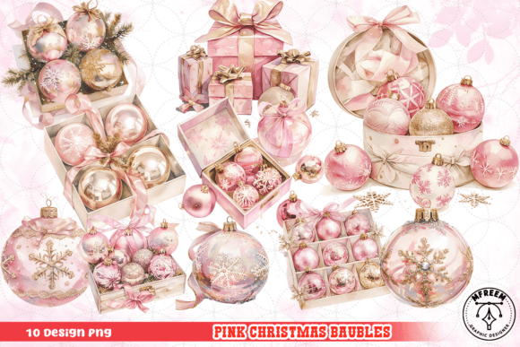 Reviewing Pink Christmas Baubles Clipart PNG